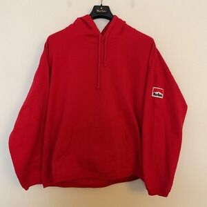 VTG 90s Marlboro Country Store Red Hoodie Sweatshirt Mens XXL Patch Made In USA